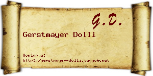Gerstmayer Dolli névjegykártya